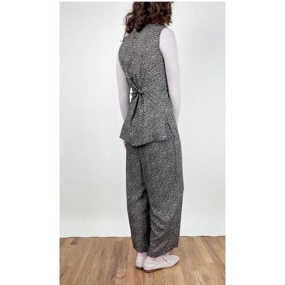 Vintage Matching Set Trouser Pants Vest Top Suit Old Money Quiet Luxury 90s Y2K - Picture 3 of 12